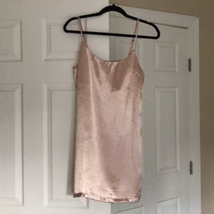 Pink slip dress